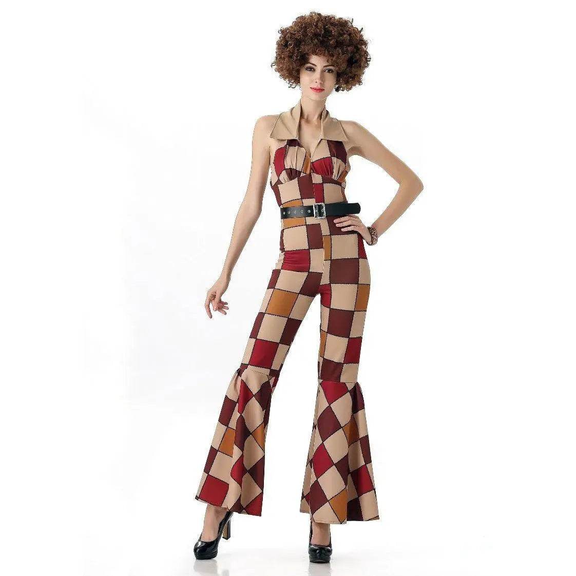 1920s Disco Stage Masquerade Fancy Dress Costumes Halloween For Women Men Leisure Suit - Azufun