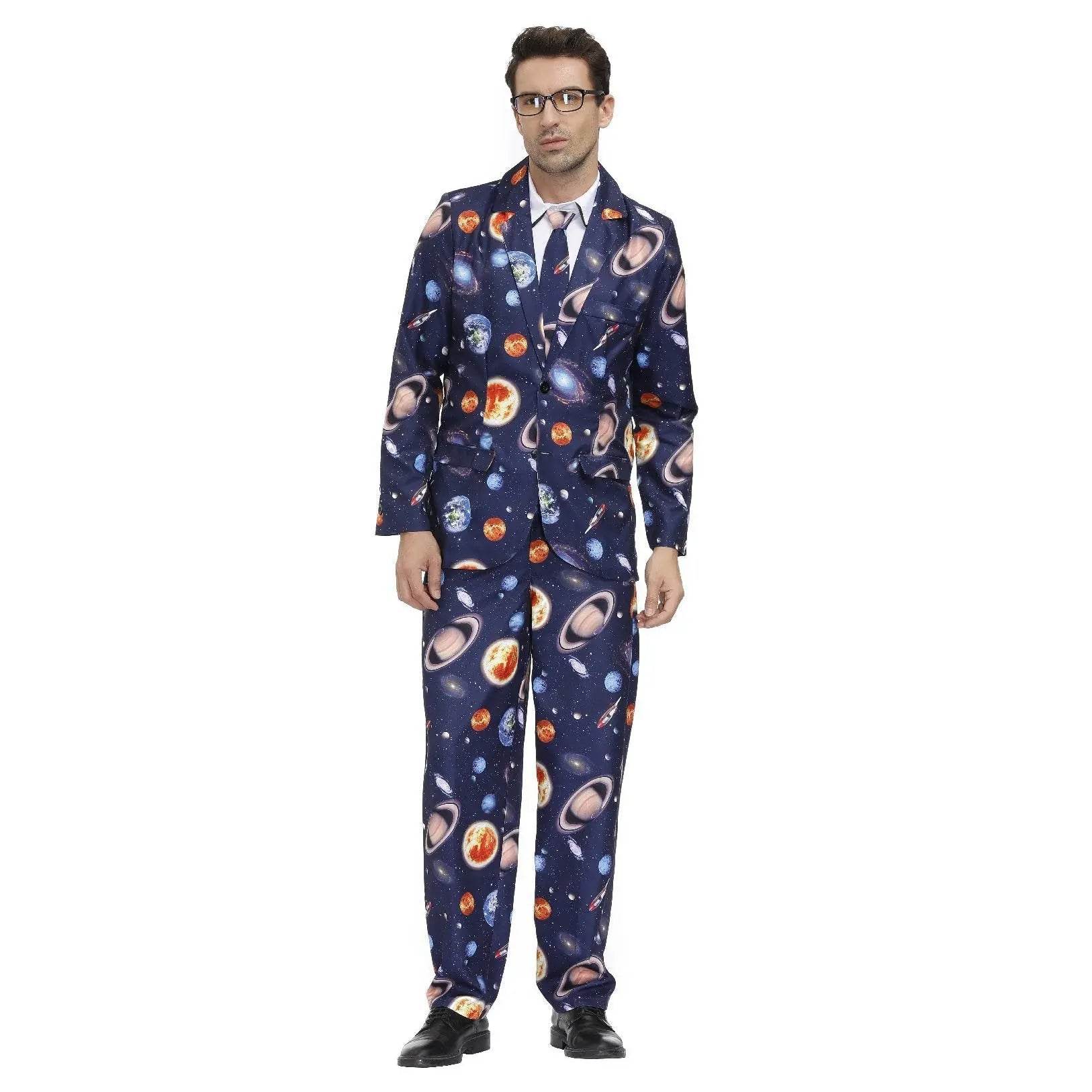 1980s Love Flower Print Suit 80s Costumes Cosplay Party Carnival - Azufun