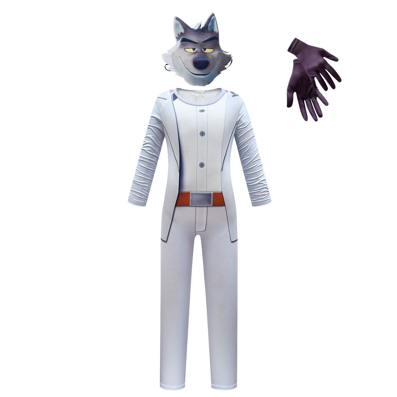 The Bad Guys Wolf Cosplay Costumes Jumpsuit Romper Halloween Outfit Dress For Kids Boys
