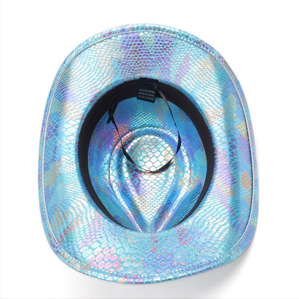 Western cowboy hat men's retro sequined Party dance - Azufun