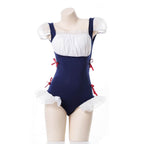 Lotus Leaf One-Piece Princess Maid Uniform Suit - Azufun