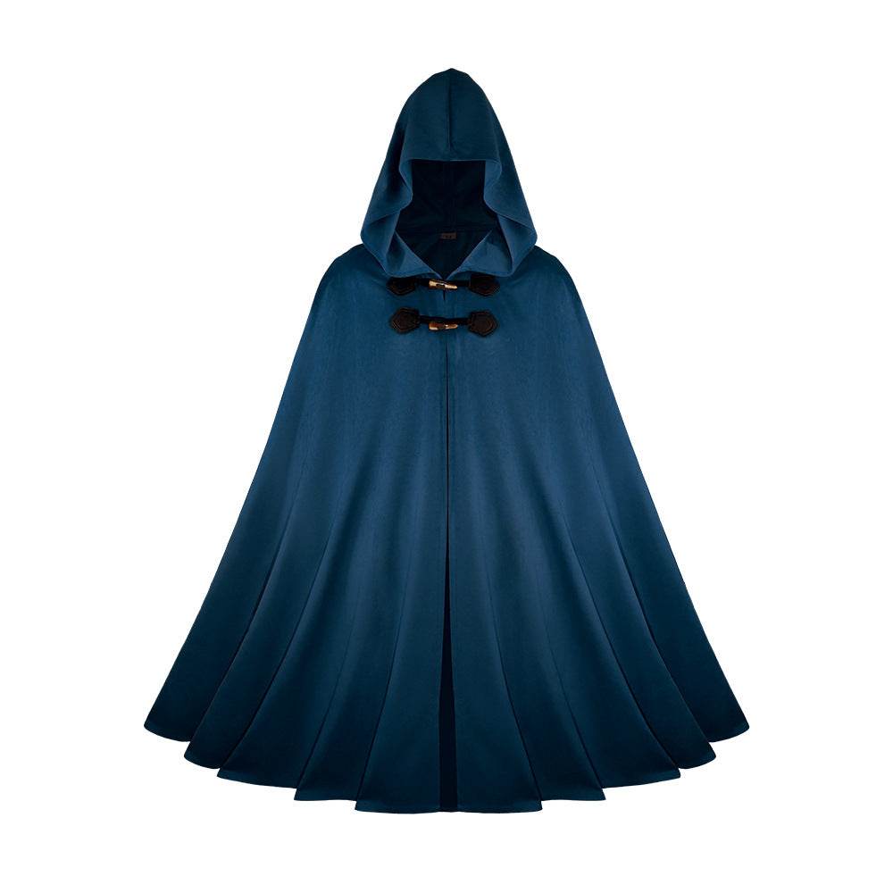 Medieval Suede Cape Halloween Retro Cloak Battle Warrior Role Play Cosplay Costume - Azufun