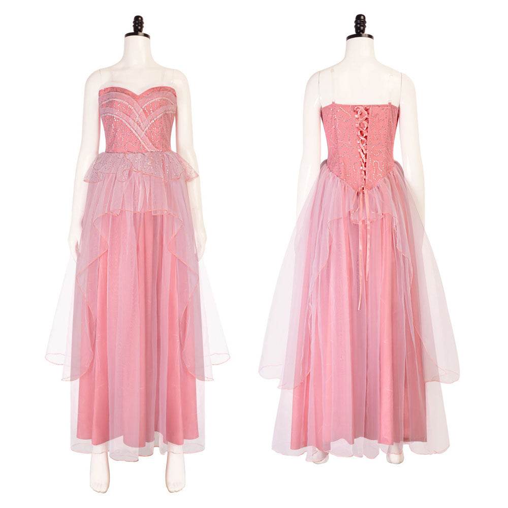 Wicked Glinda Pink Women Dress Outfit Carnival Cosplay Costume - Azufun