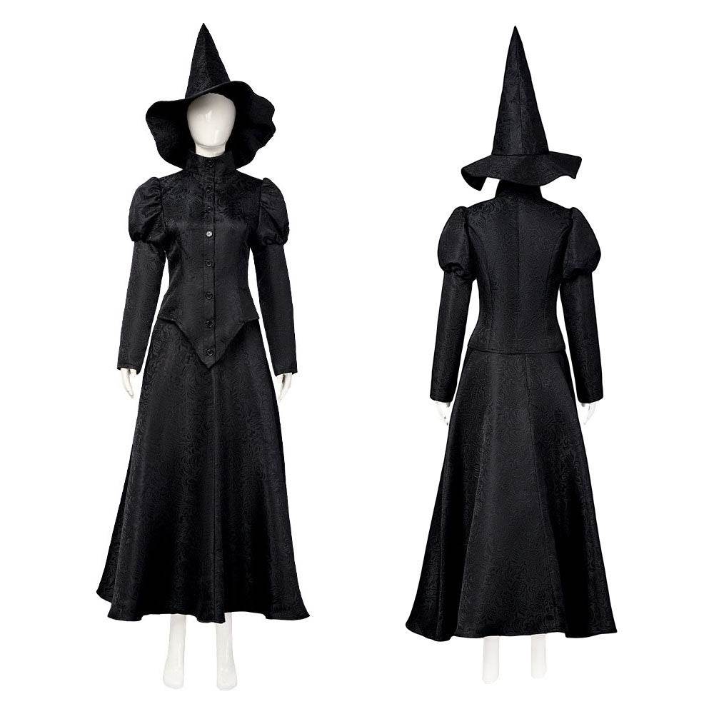 Wicked Elphaba Women Dress Outfit Carnival Cosplay Costume Set - Azufun