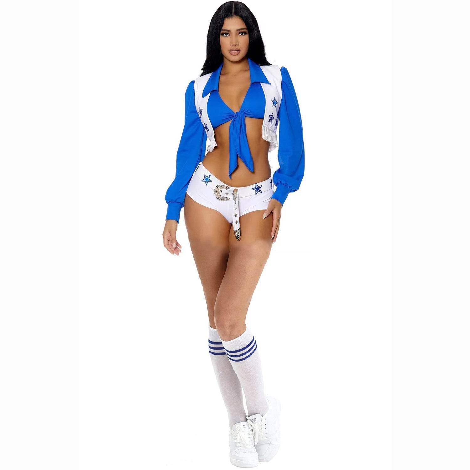 Adult Dallas Cowboys Football Cheerleader Costume for Women - Azufun