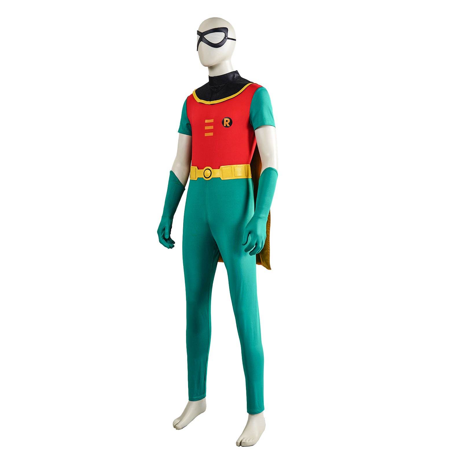 Teen Titans Robin Costume Super Hero Halloween For Adult Full Set With Cape - Azufun