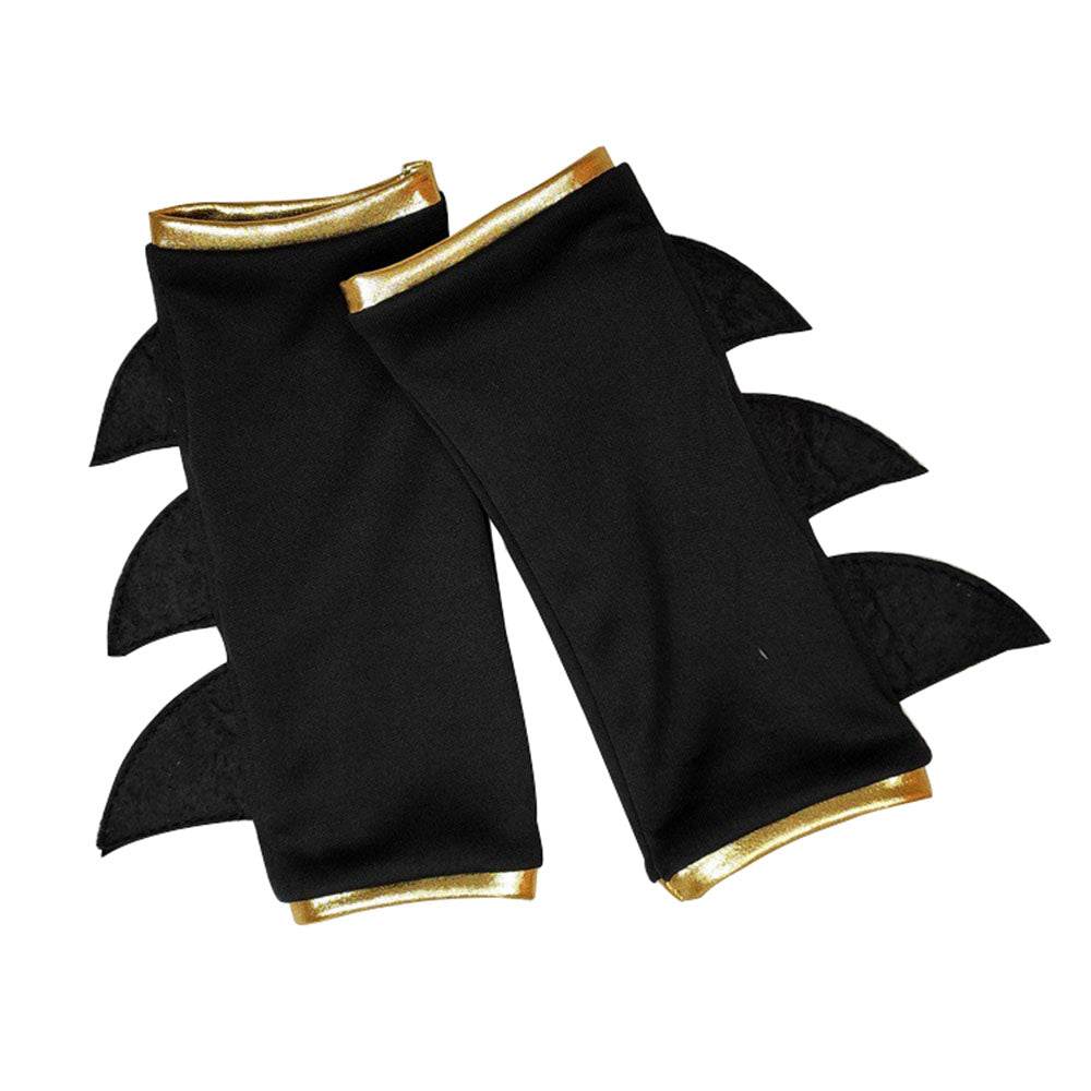 Black Bat man Costume Halloween For Kids Girl Full Set With Cape - Azufun