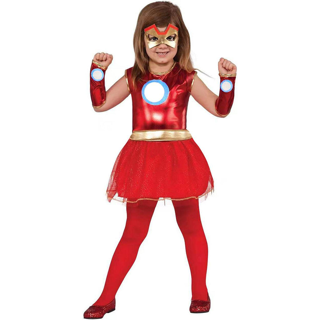 Iron Man Costume Halloween For Kids Girl Full set with Capge - Azufun