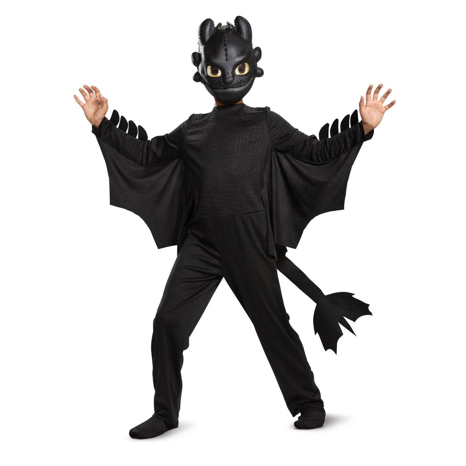 How to Train Your Dragon: Toothless Live Action Deluxe Child Costume Halloween - Azufun