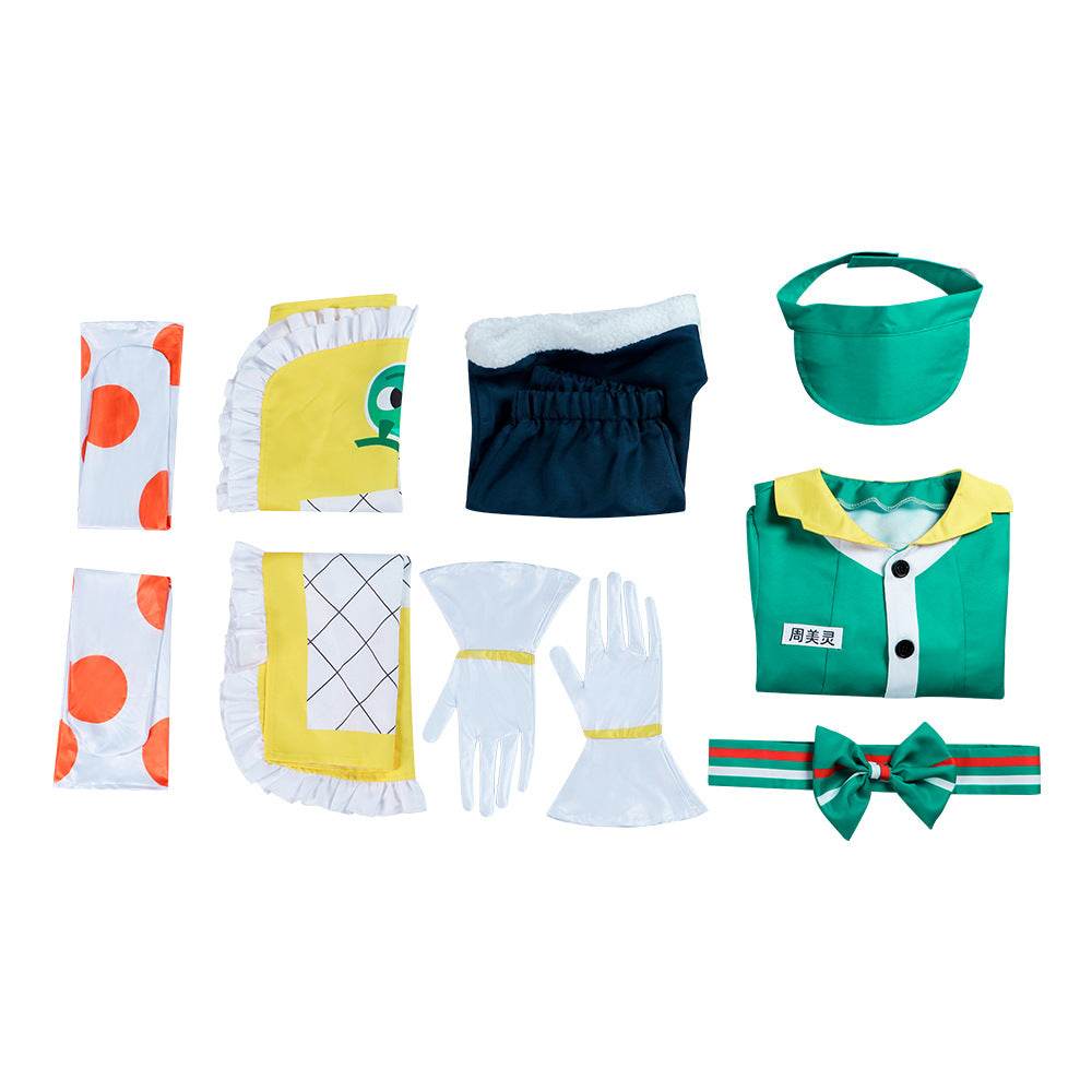 Overwatch Mei Honeydew Skin Cosplay Costume Maid Dress Outfit - Azufun