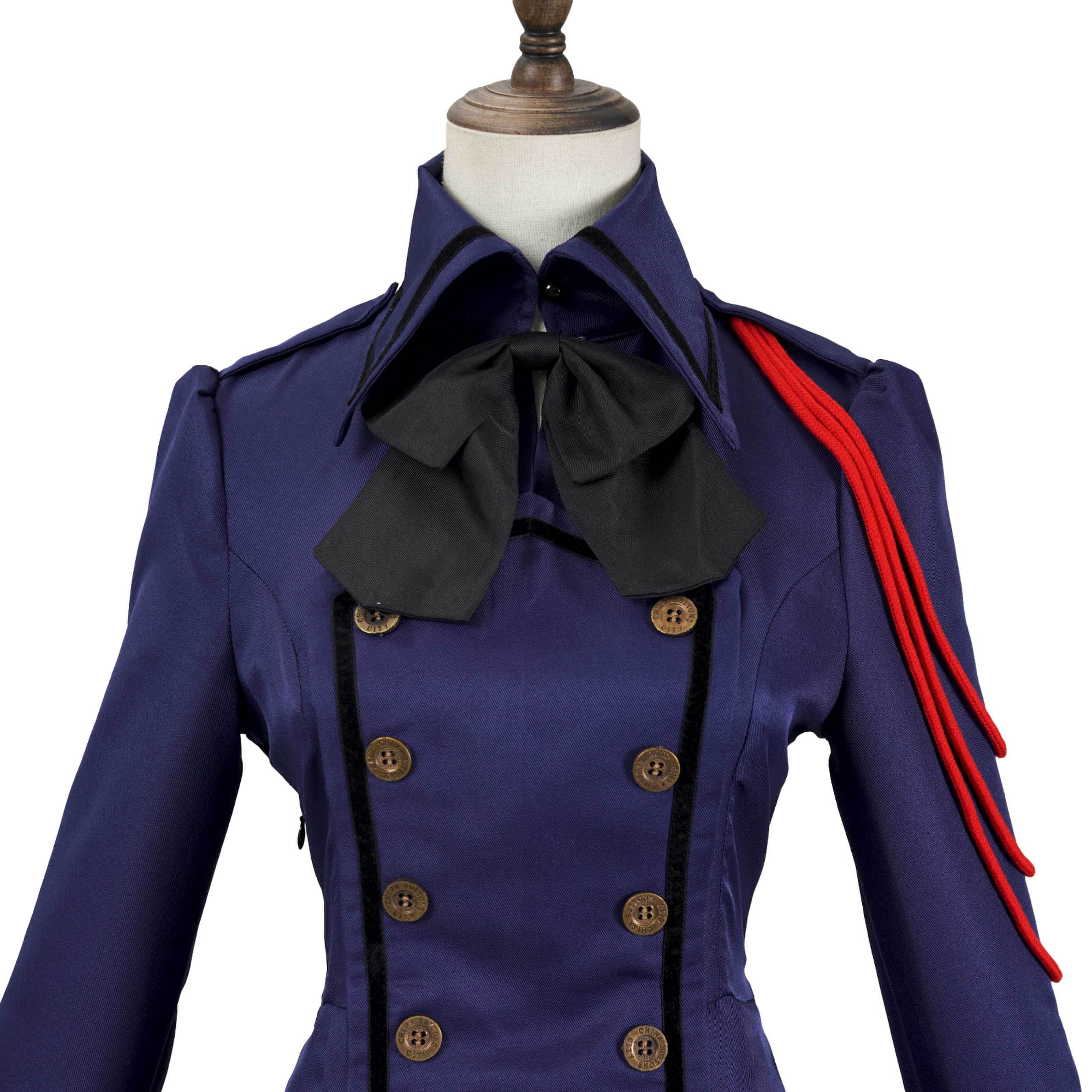 Medieval cos Renaissance gothic dress Retro bow ruffled punk cosplay skirt - Azufun