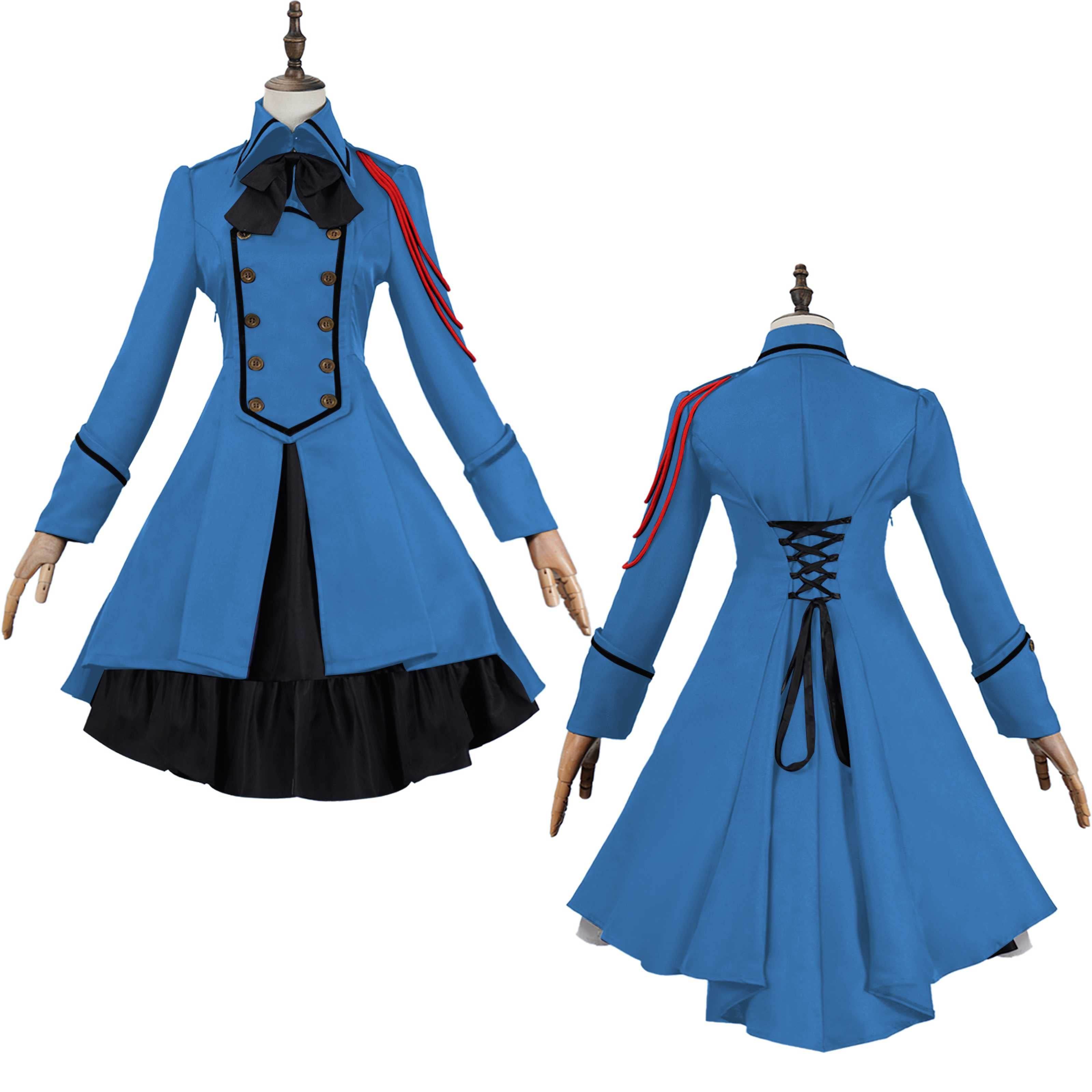 Medieval cos Renaissance gothic dress Retro bow ruffled punk cosplay skirt - Azufun