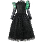 Wicked Black lace dress Halloween holiday party dress - Azufun