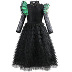 Wicked Black lace dress Halloween holiday party dress - Azufun