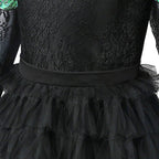 Wicked Black lace dress Halloween holiday party dress - Azufun