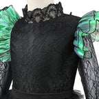 Wicked Black lace dress Halloween holiday party dress - Azufun