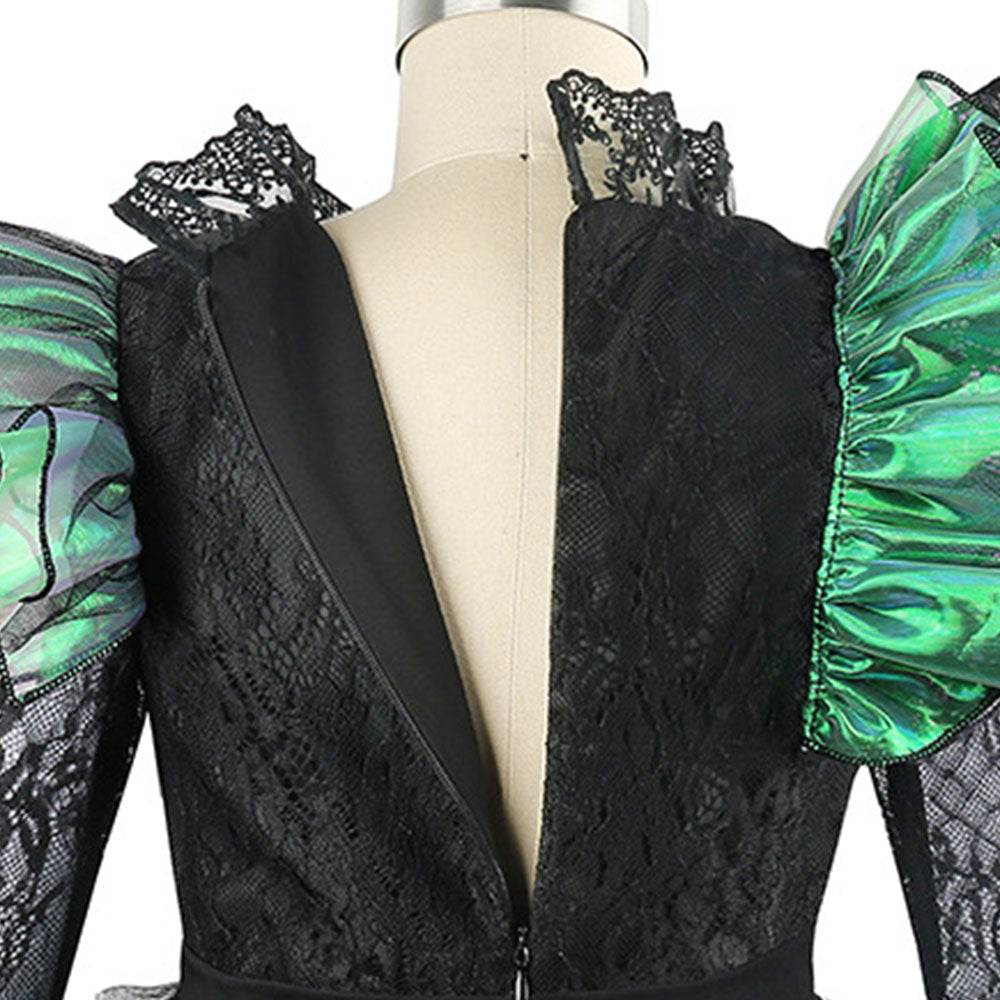 Wicked Black lace dress Halloween holiday party dress - Azufun