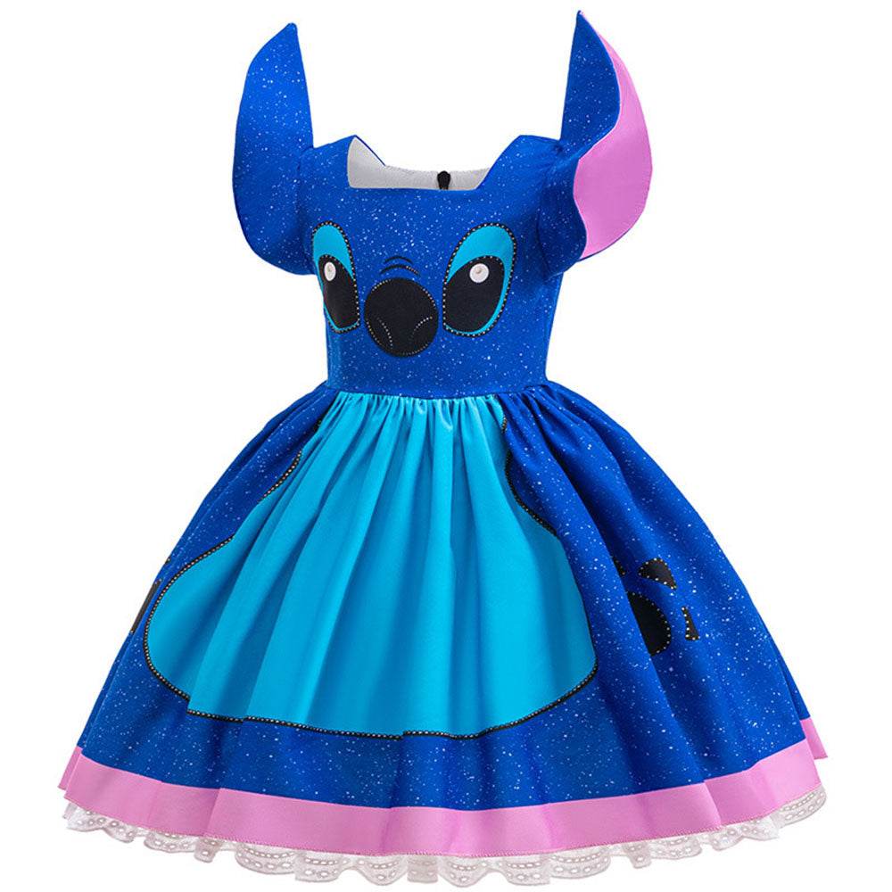 Stitch girls cute cosplay dress Costume tutu skirt Halloween - Azufun