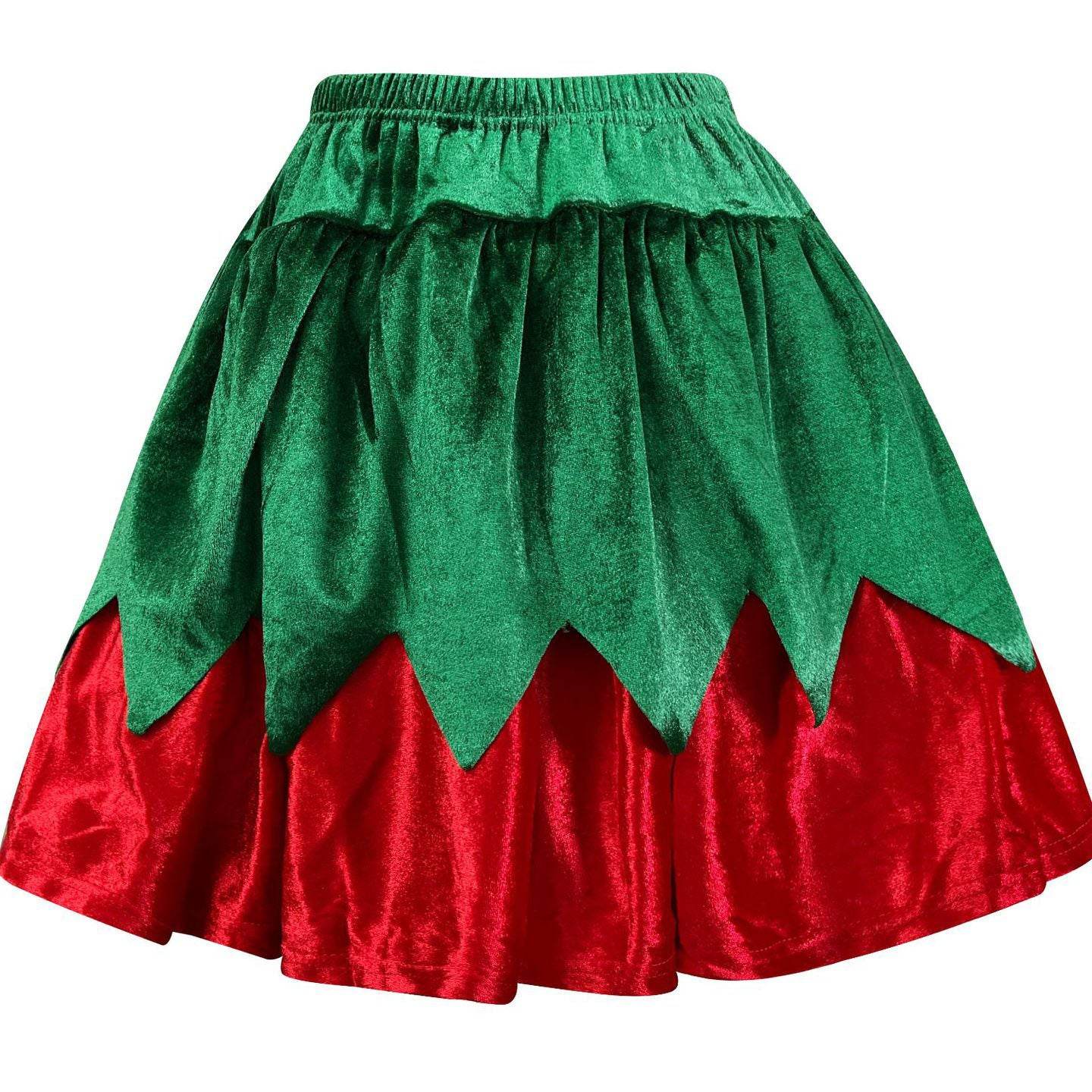 Green Christmas Party dress Costume adult couple stage costume - Azufun