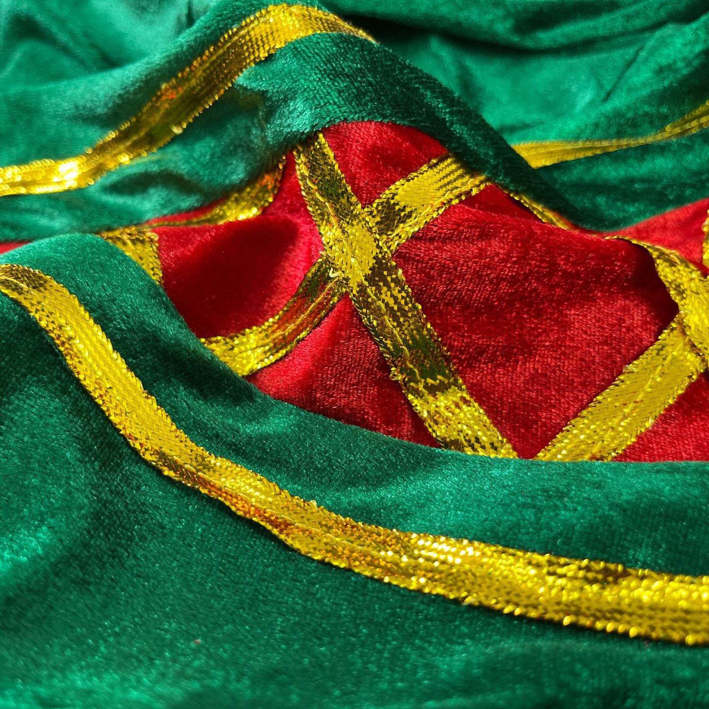 Green Christmas Party dress Costume adult couple stage costume - Azufun