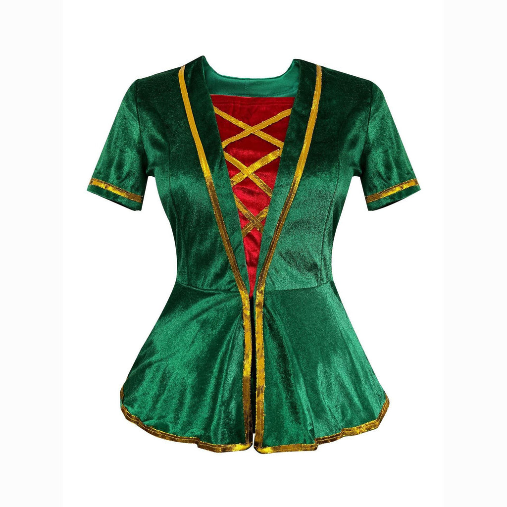 Green Christmas Party dress Costume adult couple stage costume - Azufun