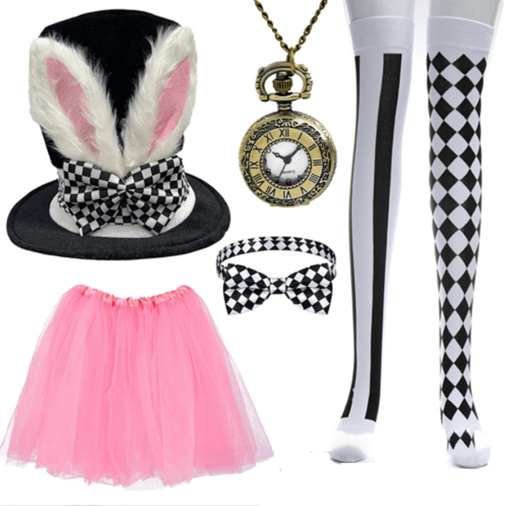 Easter hat props Easter costume plush bunny ears party dress up - Azufun