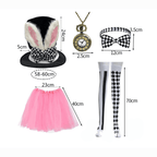 Easter hat props Easter costume plush bunny ears party dress up - Azufun