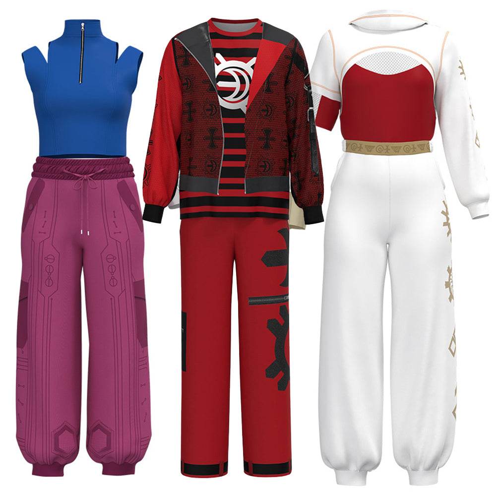 Zombies 4 Dawn of the Vampires Addison Wells Victor Nova Costume Halloween - Azufun