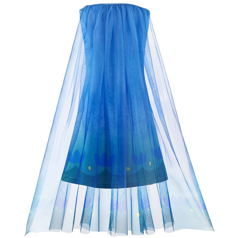 Girls Trolls World Tour Costume Princess Poppy Dress Set - Azufun