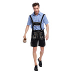Men German Oktoberfest Outfit Beer Waiter Halloween Costume - Azufun