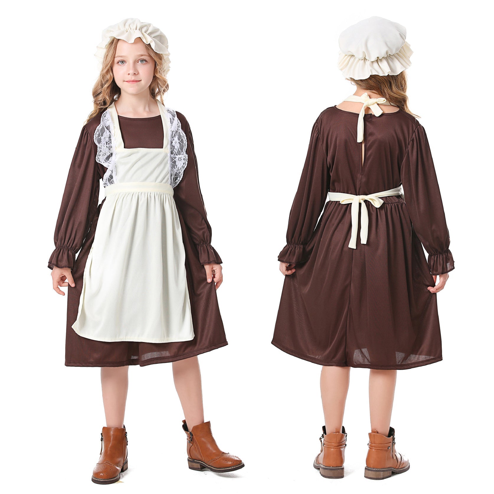 Medieval Costume For Children: European Colonial Poor Man Grandma Costume - Azufun