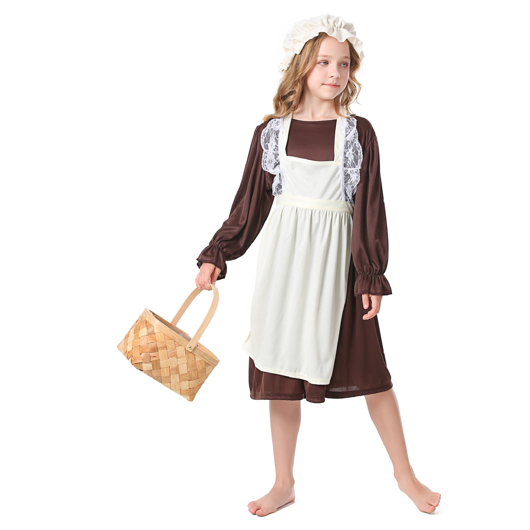 Medieval Costume For Children: European Colonial Poor Man Grandma Costume - Azufun