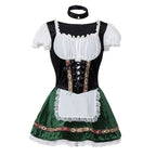 Oktoberfest Costume Women German Bavarian Beer Girl Dirndl Dress Carnival Halloween - Azufun