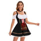 Oktoberfest Costume Women German Bavarian Beer Girl Dirndl Dress Carnival Halloween - Azufun