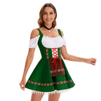 Oktoberfest Costume Women German Bavarian Beer Girl Dirndl Dress Carnival Halloween - Azufun