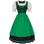 German Oktoberfest Bavarian Nation Costume Overalls Set Halloween Carnival Outfit - Azufun