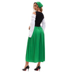 Medieval Farm Maid Oktoberfest Long Dress Costume for Women - Azufun