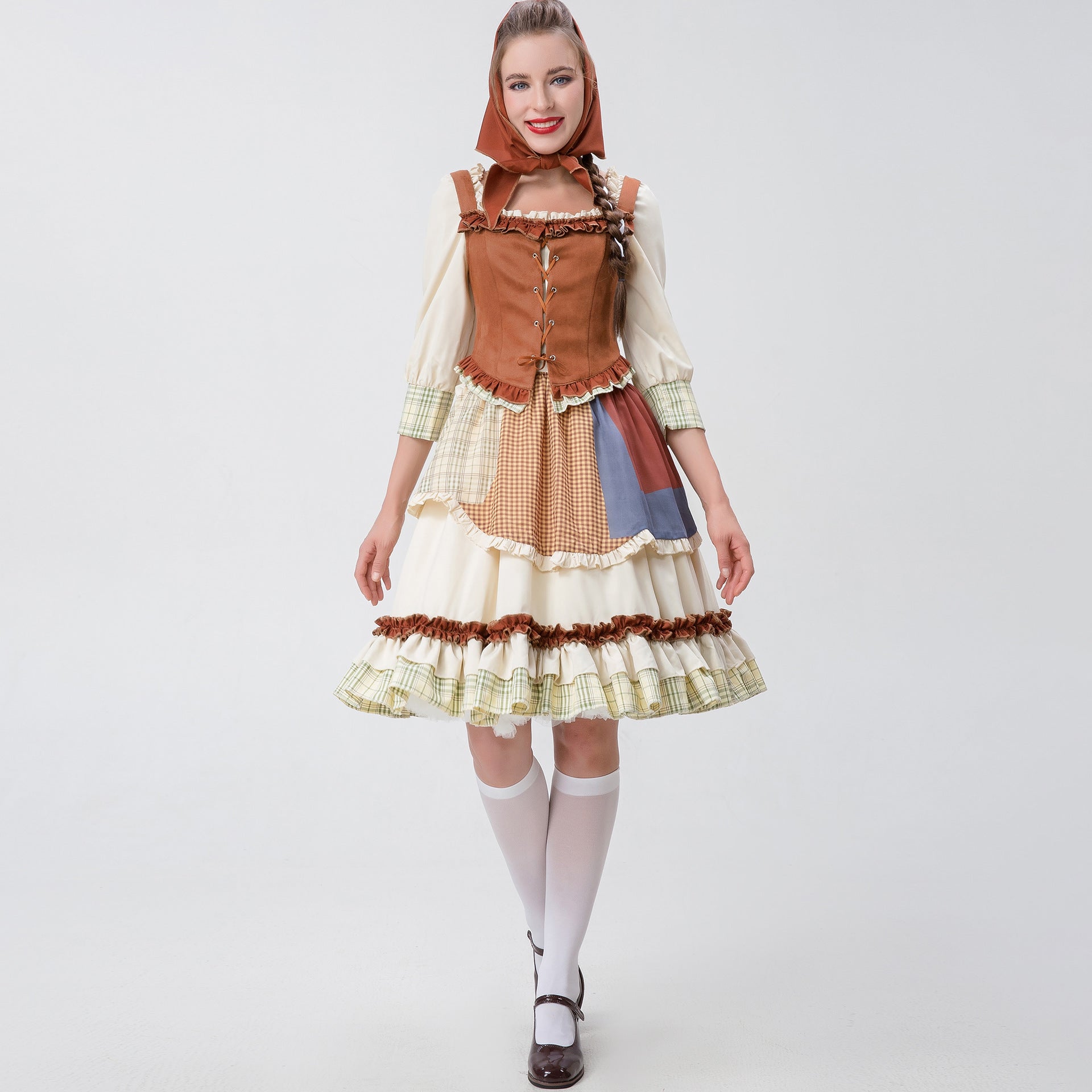Little Red Riding Hood Halloween Dress Costume Maid Stage Suit - Azufun