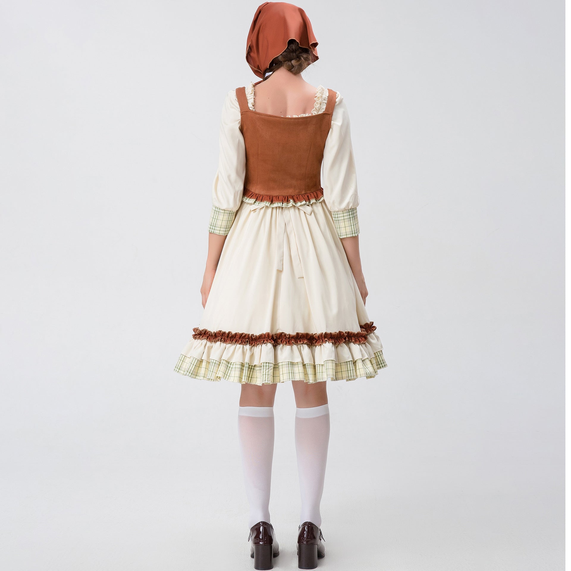 Little Red Riding Hood Halloween Dress Costume Maid Stage Suit - Azufun