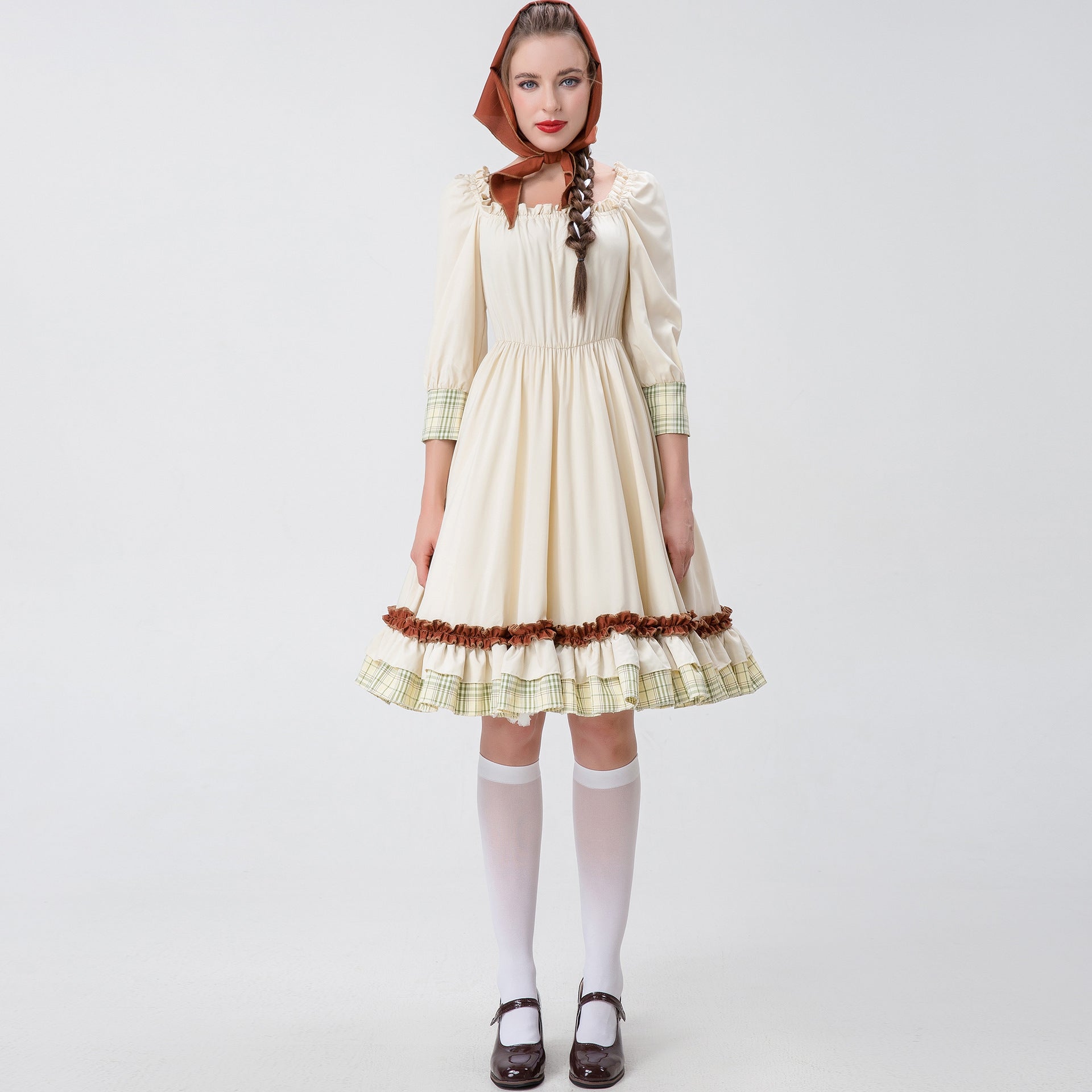 Little Red Riding Hood Halloween Dress Costume Maid Stage Suit - Azufun