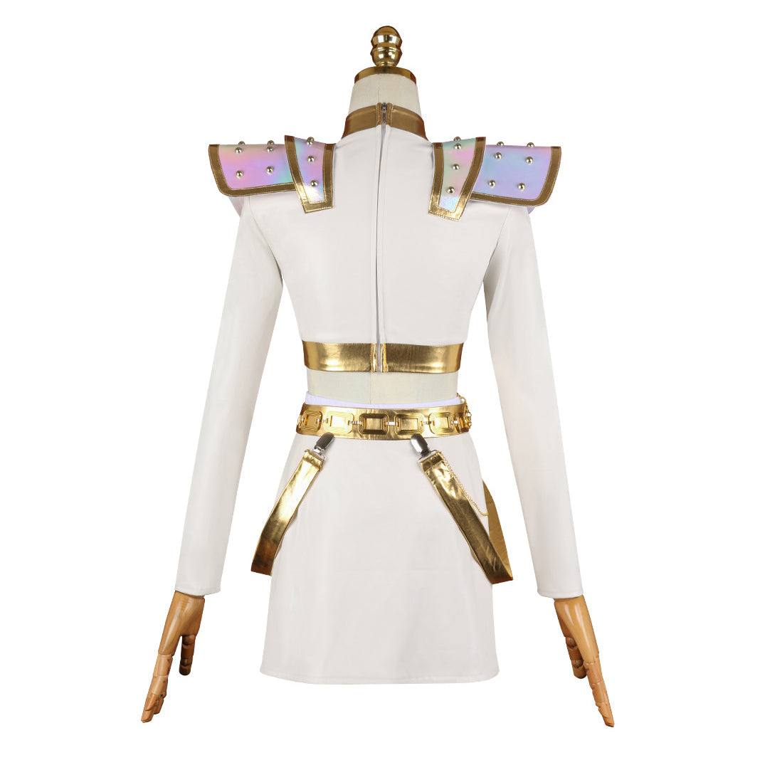 Kpop Witch Hunter Zoe Cosplay Costume Black and Gold Performance - Azufun