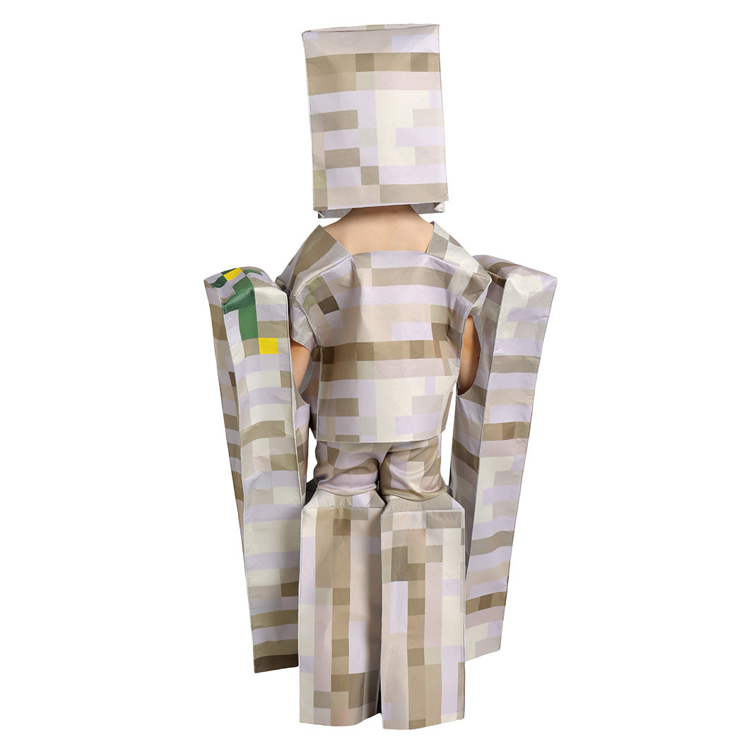 Minecraft Skeleton Kids Costume For Children Boy Girl Halloween - Azufun