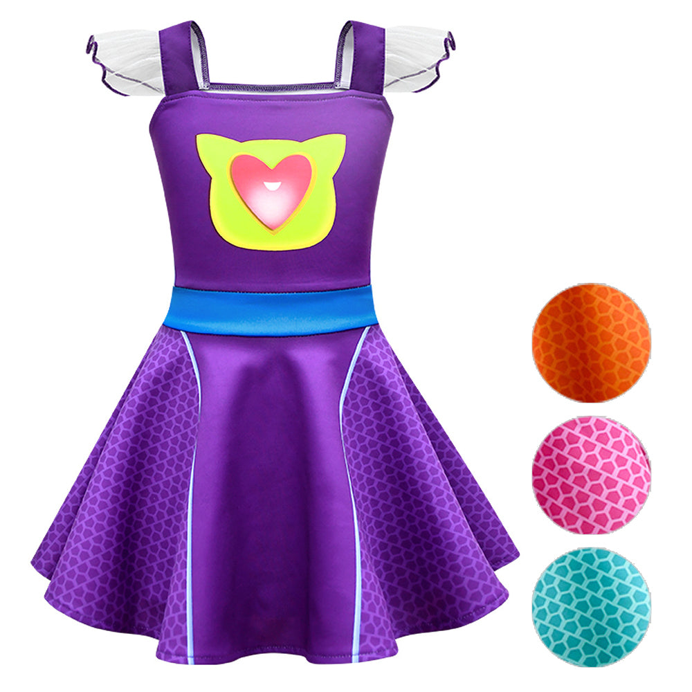 SuperKitties Sparks Buddy Light Up Costume Princess Dresses For Kids Girl - Azufun