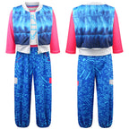 Zombies 4 Addison Costume for Kids Girls Cheerleader Dress Up 3PCS Halloween - Azufun