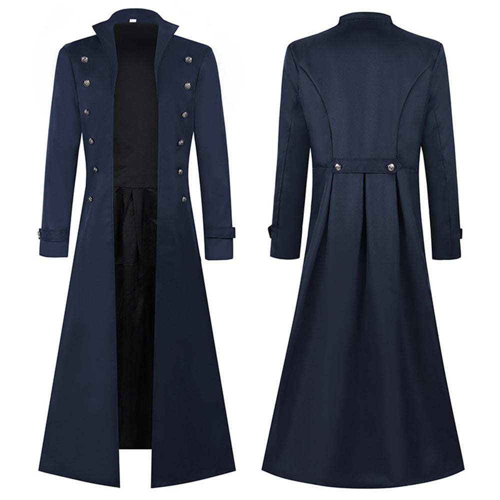 Medieval Steampunk Retro Gothic Costume Coat Trench Coat Victorian Uniform - Azufun
