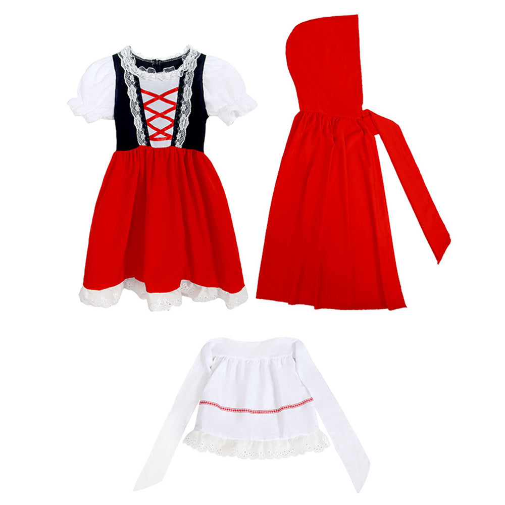Little Red Riding Hood and the Big Bad Wolf costumes for children's stage Halloween