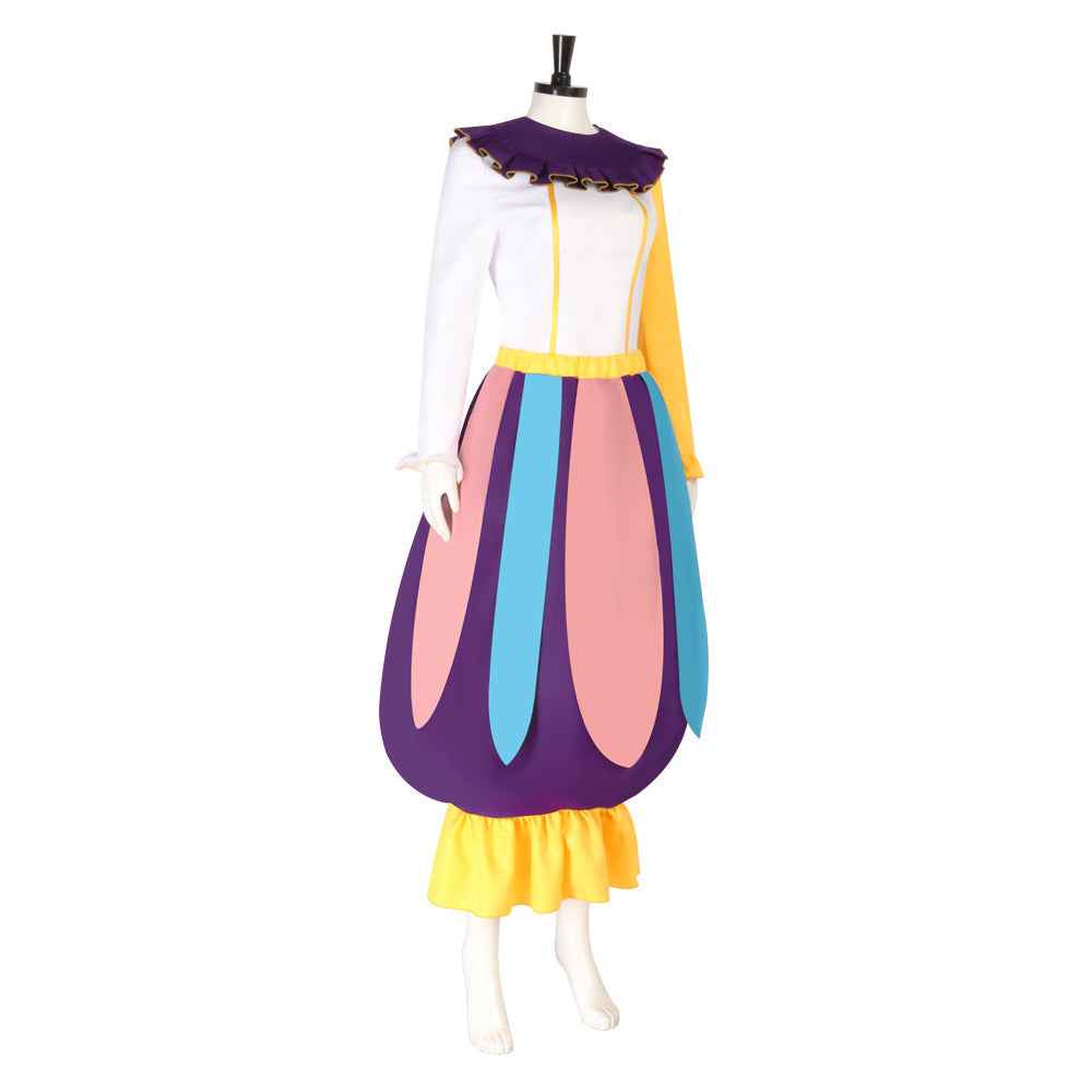 Girls Mrs. Potts Costume Hat Beauty and Beast Teapot Dress Suit Halloween