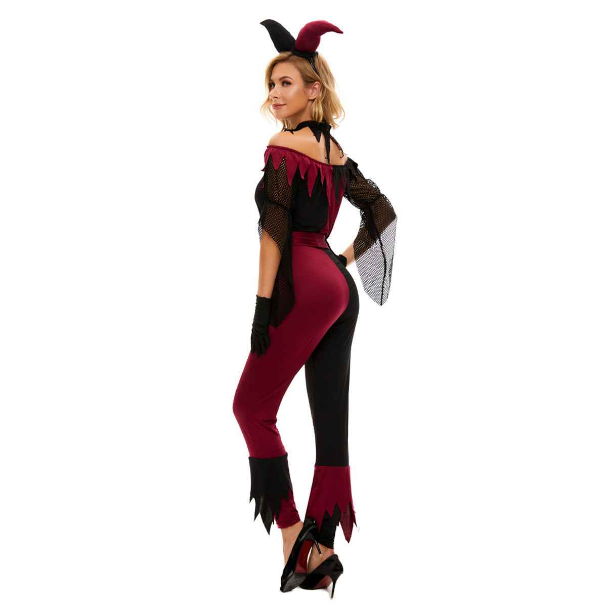 Suicide Squad Psycho Jester Clown Costume For Women Halloween