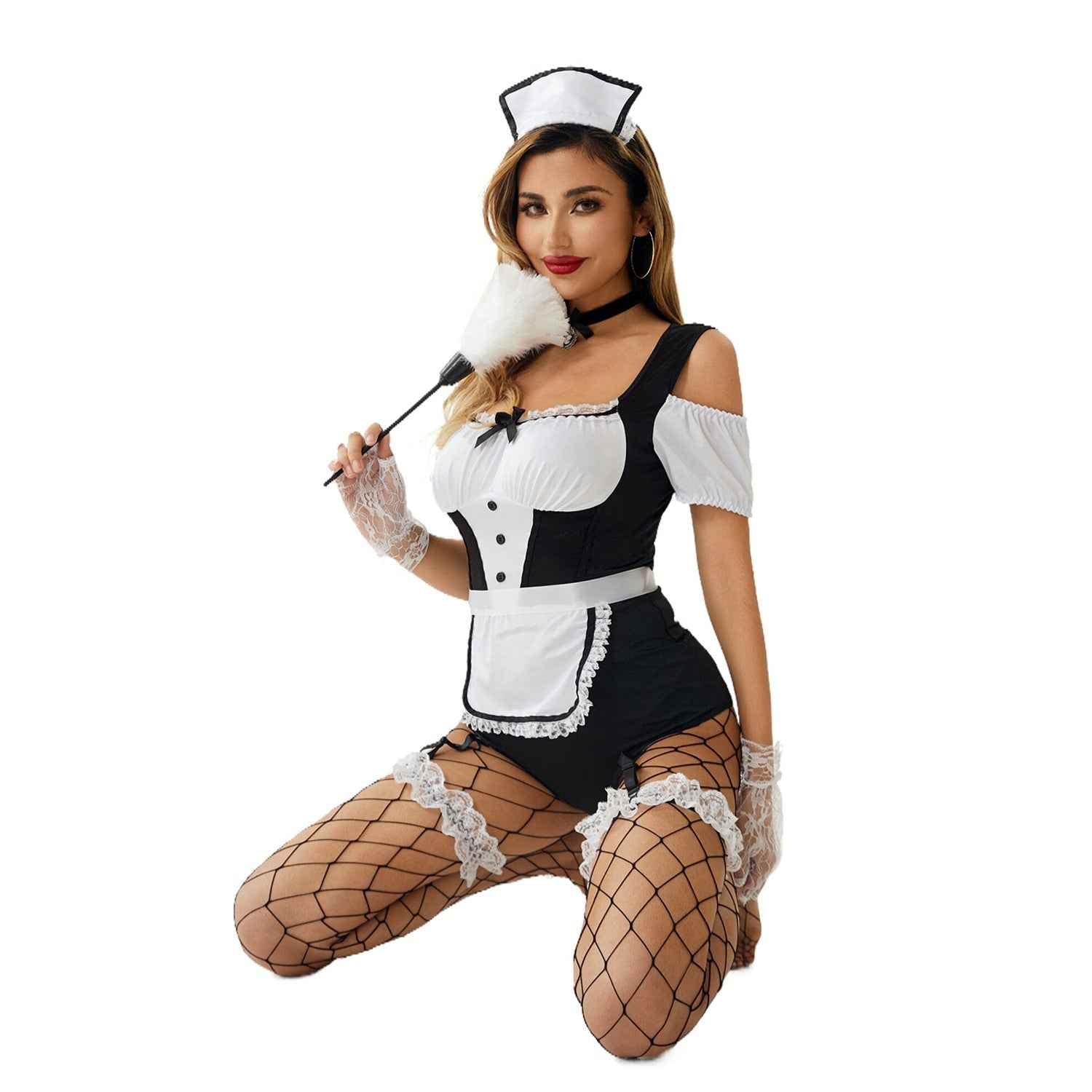 French Maid Costumes Jumpsuit