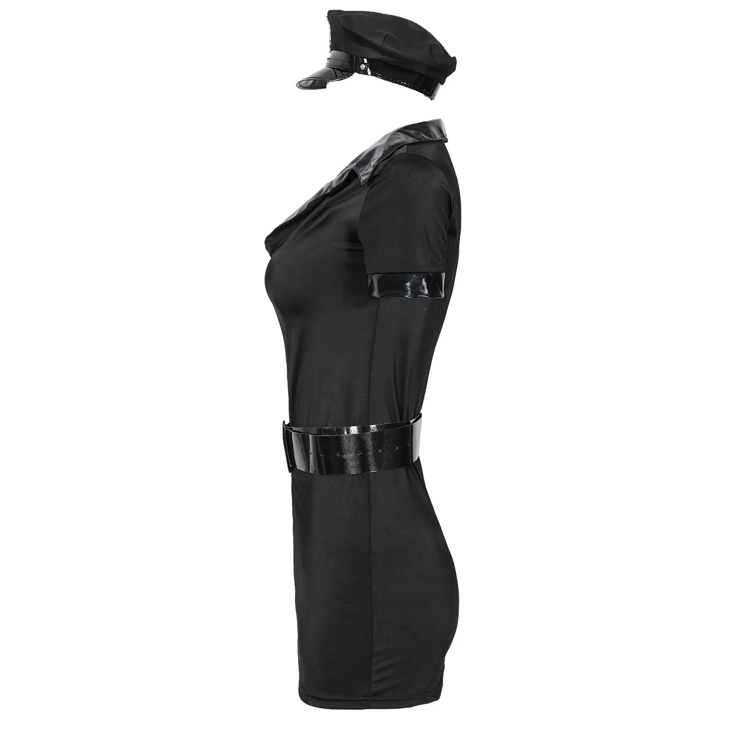 Female Police Cop Instructor Uniform Costume Halloween Carnival Party - Azufun